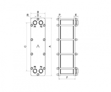 Schimbator de caldura in placi SWEP BDW16DW